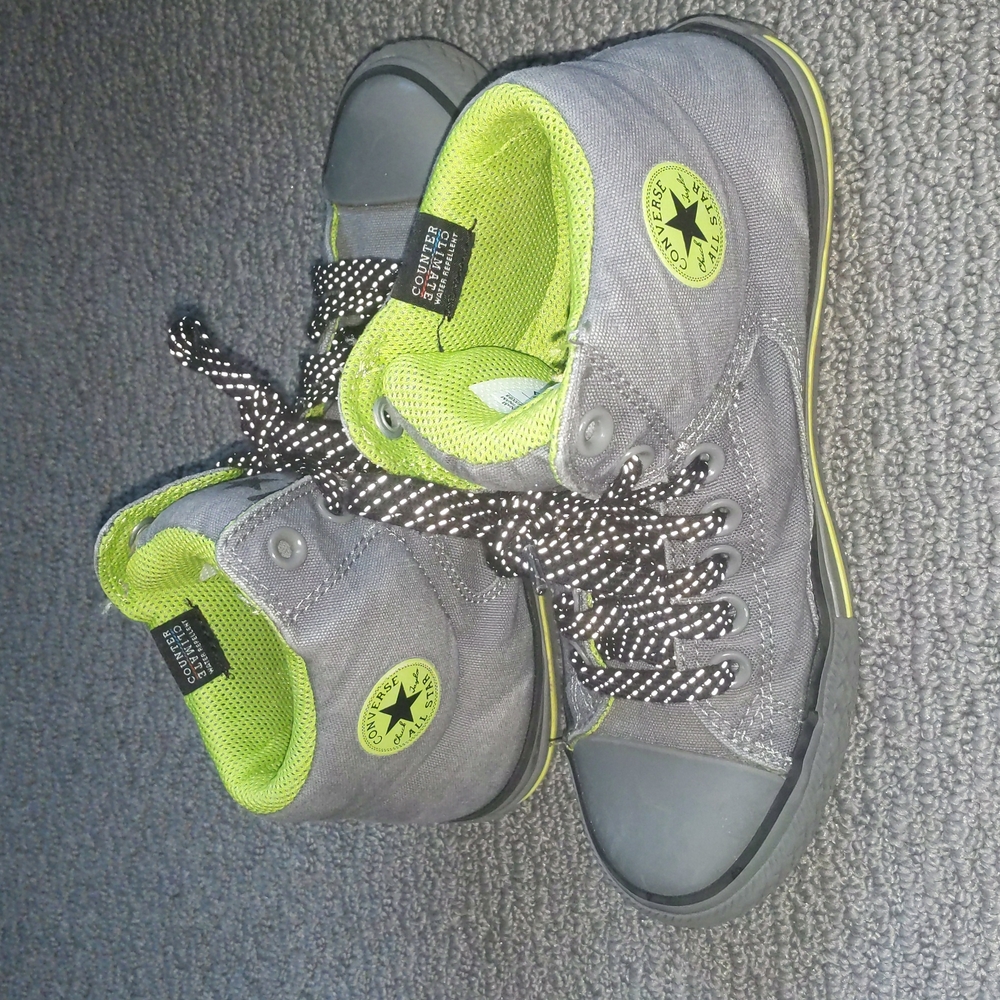 Converse All Star grey green sz 3 jr